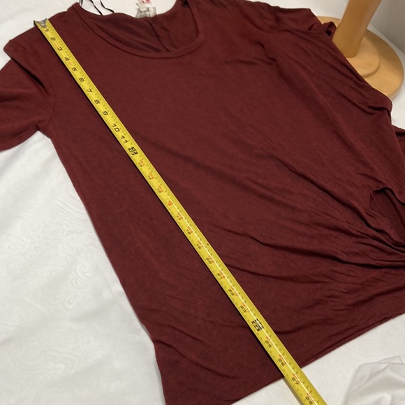 Umgee | Long Sleeve Burgundy Top, Side Knot Detail, Sz Med - Picture 9 of 10